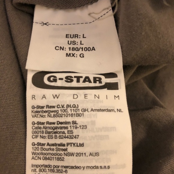 Raw men’s short sleeve T-shirt grey size large - Picture 5 of 7